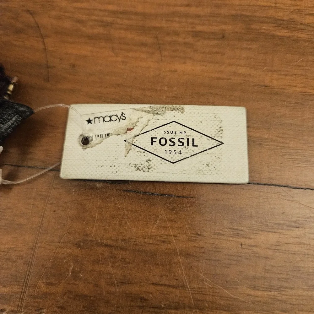 Fossil Preston Snap Bi-fold Pebbled Leather Wallet Pink Purple Card Slots Zipper